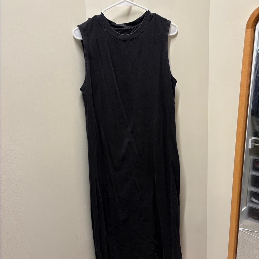 Everlane Sleeveless Black Midi T-shirt Dress